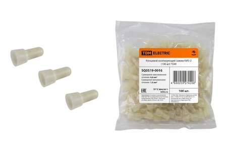 TDM ELECTRIC SQ0519-0016 Концевой изолирующий зажим КИЗ-2 (100 шт) TDM